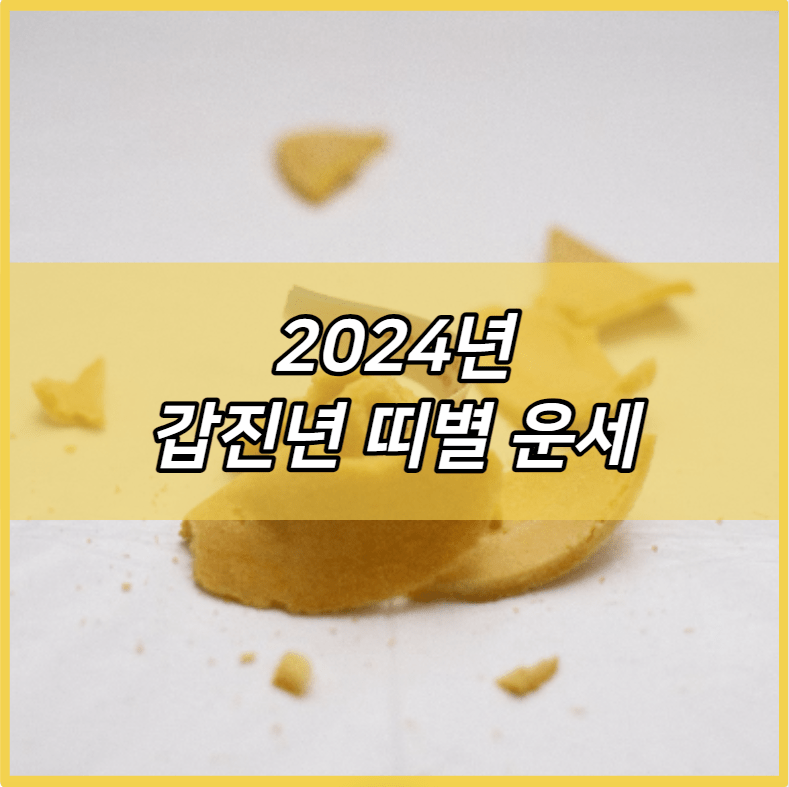 2024년 갑진년 띠별 운세