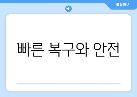 빠른 복구와 안전