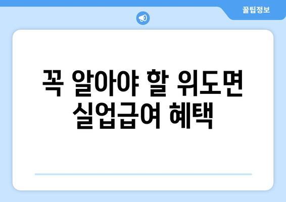 꼭 알아야 할 위도면 실업급여 혜택