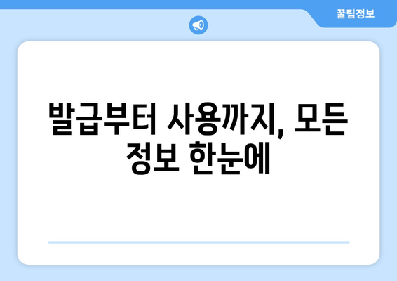 발급부터 사용까지, 모든 정보 한눈에