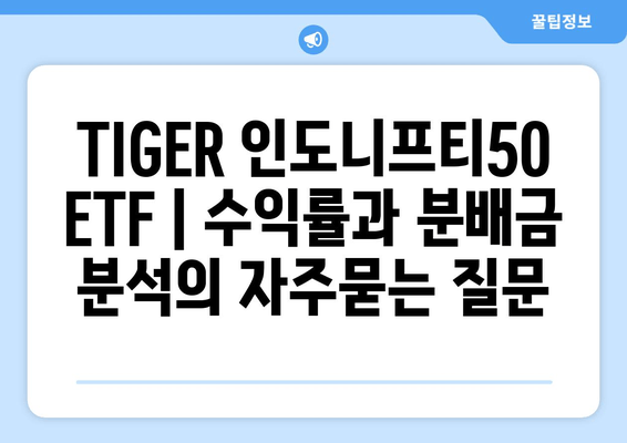 TIGER 인도니프티50 ETF | 수익률과 분배금 분석