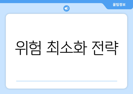 위험 최소화 전략