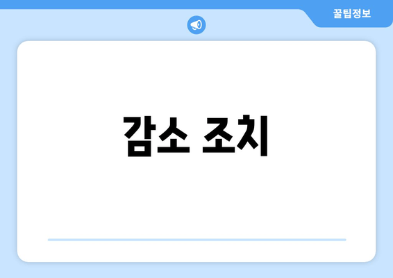 감소 조치