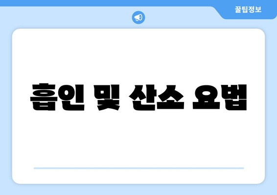 흡인 및 산소 요법