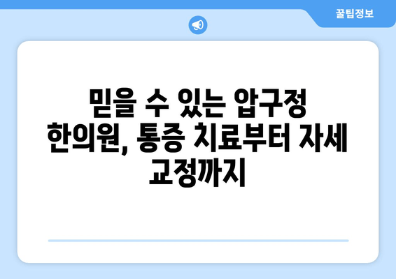 신사동 압구정 한의원| 통증 치료부터 자세 교정까지, 당신의 건강을 책임집니다 | 압구정, 한의원, 통증, 자세 교정, 추나요법