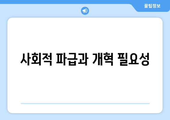 사회적 파급과 개혁 필요성