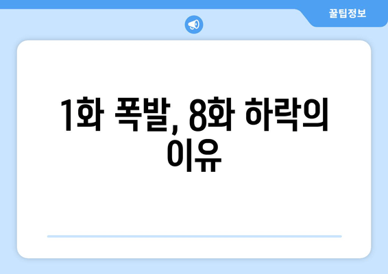 1화 폭발, 8화 하락의 이유