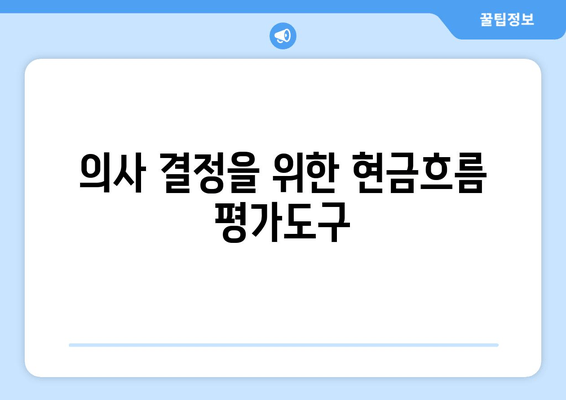 의사 결정을 위한 현금흐름 평가도구