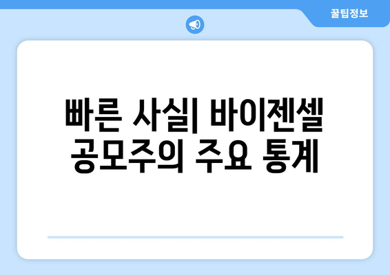 빠른 사실| 바이젠셀 공모주의 주요 통계