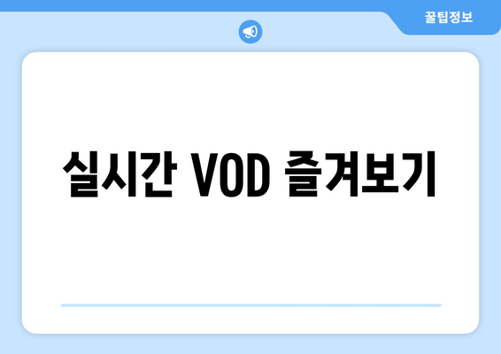 실시간 VOD 즐겨보기