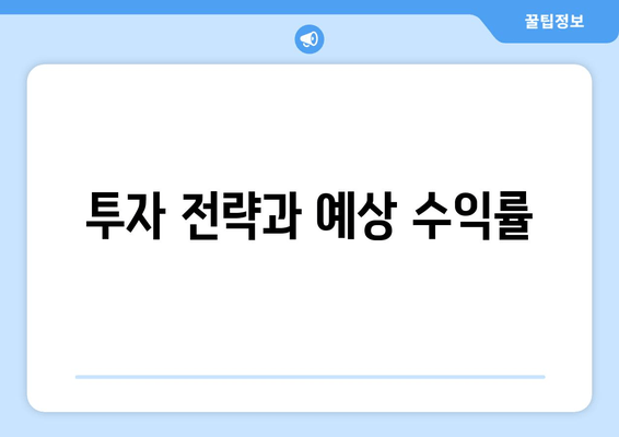 투자 전략과 예상 수익률