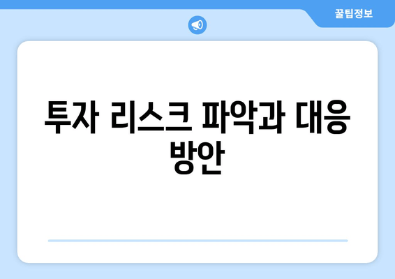 투자 리스크 파악과 대응 방안