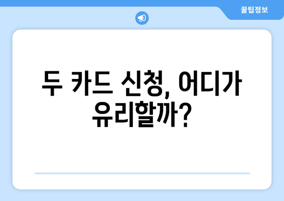 두 카드 신청, 어디가 유리할까?