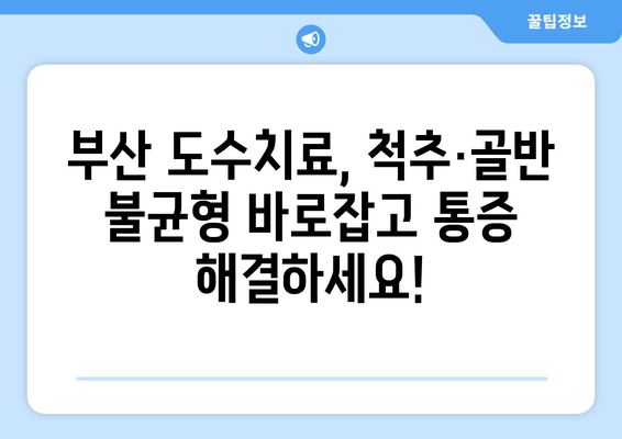 부산 척추 & 골반 교정, 도수치료로 통증 해결! | 부산 도수치료, 척추 교정, 골반 교정, 통증 완화