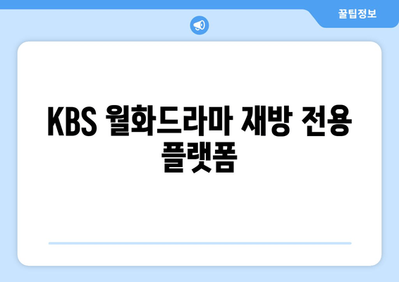 KBS 월화드라마 재방 전용 플랫폼