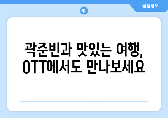 곽준빈과 맛있는 여행, OTT에서도 만나보세요