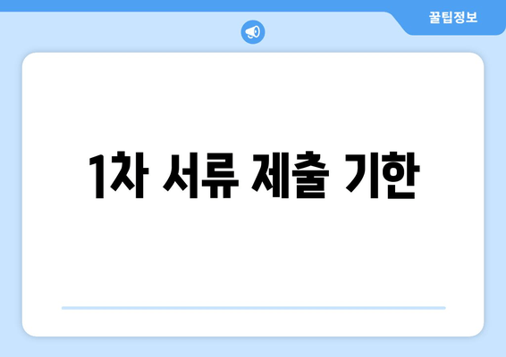 1차 서류 제출 기한