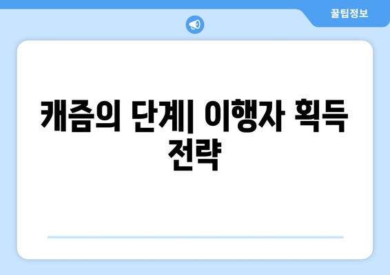 캐즘의 단계| 이행자 획득 전략