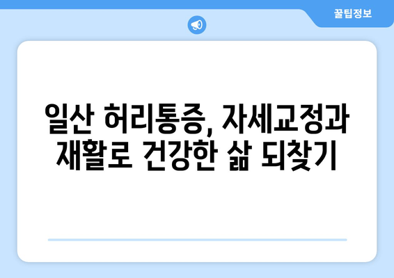 일산 허리통증, 자세교정과 재활로 해결하세요! | 효과적인 후기, 전문가 추천, 통증 완화