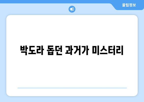 박도라 돕던 과거가 미스터리