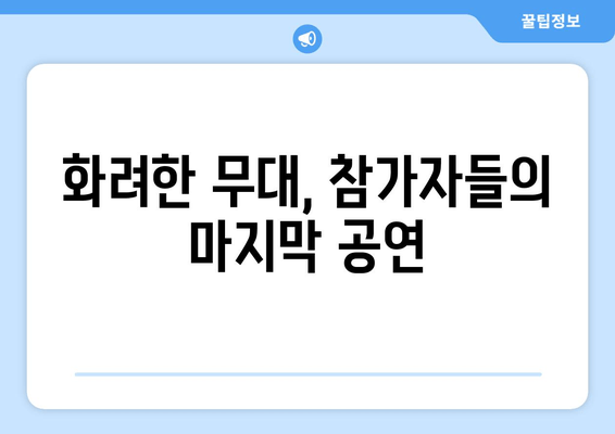 화려한 무대, 참가자들의 마지막 공연