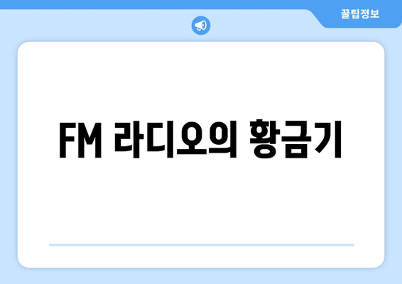 FM 라디오의 황금기