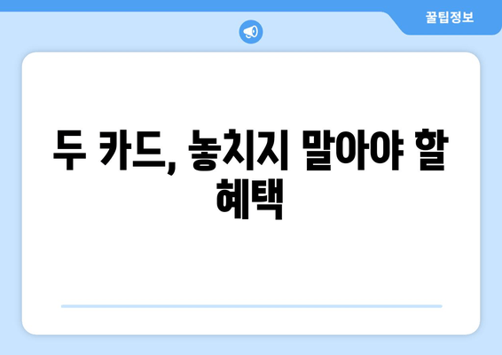 두 카드, 놓치지 말아야 할 혜택