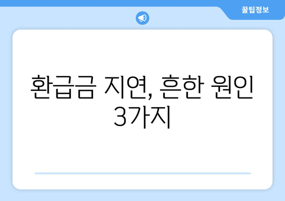 건강보험료 환급금 지연, 왜? | 환급금 지연 사유 & 처리 현황 가이드