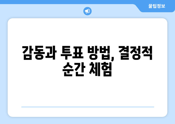 감동과 투표 방법, 결정적 순간 체험