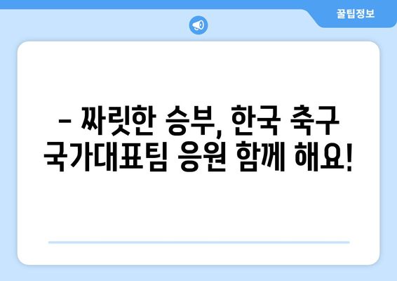 한국 vs 포르투갈| 대한민국 축구 경기 실시간 중계 & 무료 시청 | 2022 카타르 월드컵