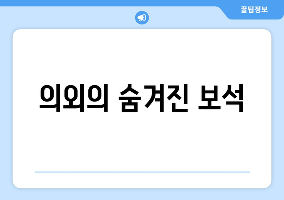 의외의 숨겨진 보석