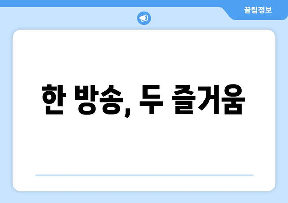 한 방송, 두 즐거움