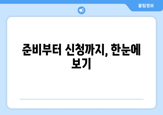 준비부터 신청까지, 한눈에 보기