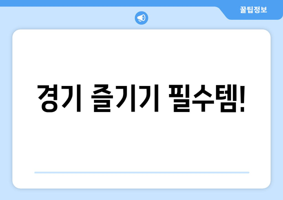 경기 즐기기 필수템!