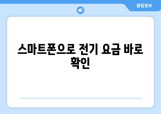 전기 요금 간편 조회, 이제 몇 초면 끝! | 전력 회사별 신청 방법 & 유용한 팁