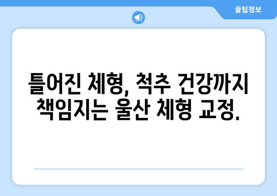 울산 체형 교정| 올바른 자세로 건강을 되찾는 방법 | 체형 불균형, 통증 완화, 자세 개선, 울산 체형 교정 전문