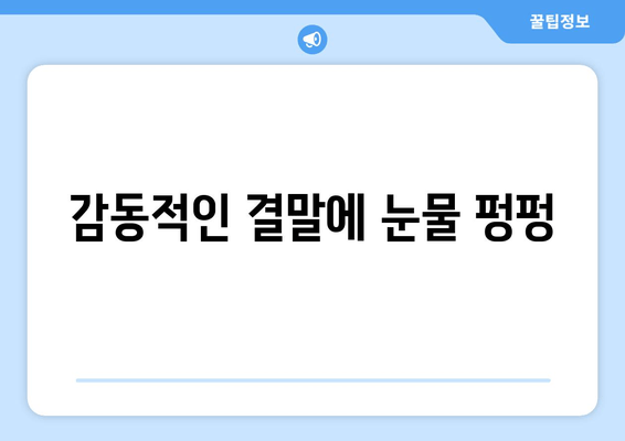 감동적인 결말에 눈물 펑펑