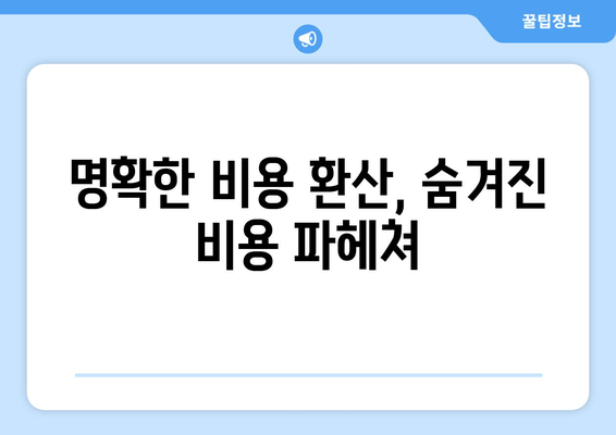 명확한 비용 환산, 숨겨진 비용 파헤쳐