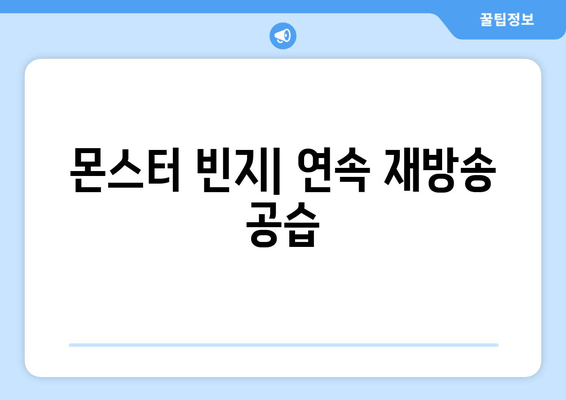 몬스터 빈지| 연속 재방송 공습