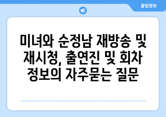 미녀와 순정남 재방송 및 재시청, 출연진 및 회차 정보