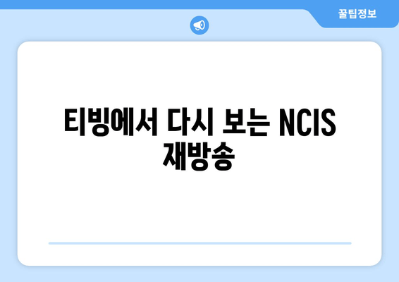 티빙에서 다시 보는 NCIS 재방송