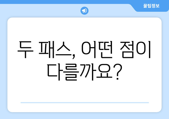 두 패스, 어떤 점이 다를까요?