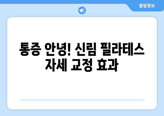 신림 필라테스 자세 교정으로 건강과 아름다움을 되찾는 방법 | 자세 개선, 통증 완화, 체형 교정, 신림 필라테스 추천