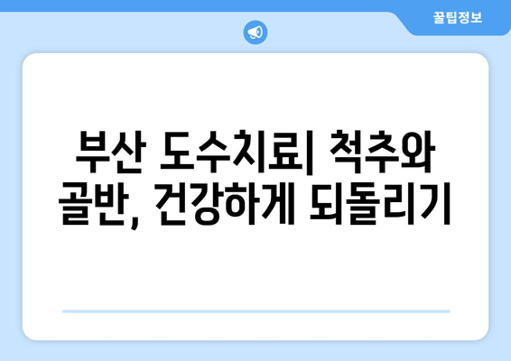 부산 도수치료| 잘못된 자세로 틀어진 척추와 골반, 바로잡는 방법 | 척추 교정, 골반 교정, 통증 완화, 자세 개선