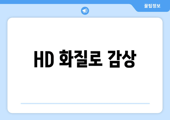 HD 화질로 감상