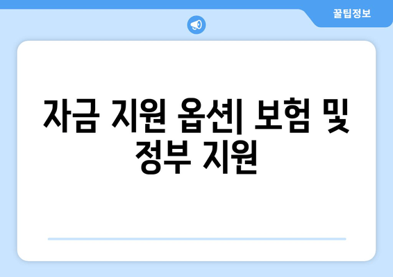 자금 지원 옵션| 보험 및 정부 지원