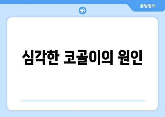 심각한 코골이의 원인
