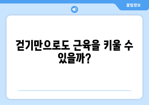 근육 발달을 위한 걷기| 건강 증진을 위한 7가지 팁 | 운동, 근력 강화, 체중 감량, 건강 관리