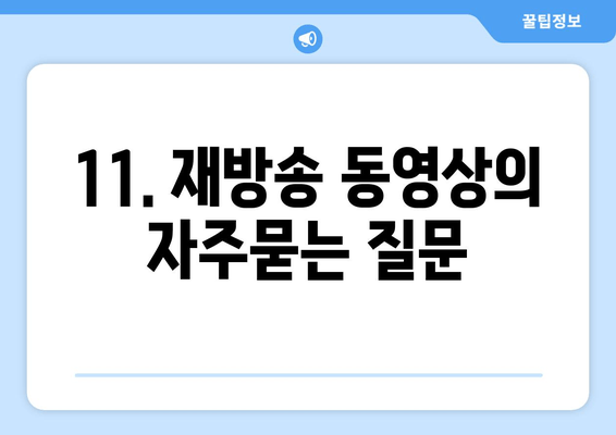 11. 재방송 동영상