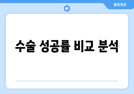 수술 성공률 비교 분석